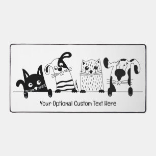 Alfrombrillas De Escritorio Ilustracion Mascotas de texto personalizado