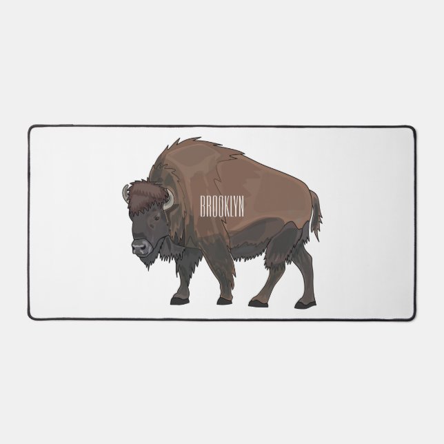 Alfrombrillas De Escritorio Ilustracion personalizado Bison (Anverso)