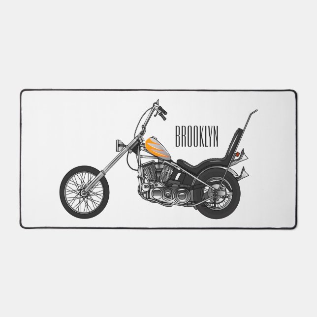 Alfrombrillas De Escritorio Ilustracion personalizado Chopper Motorcycle 1950 (Anverso)