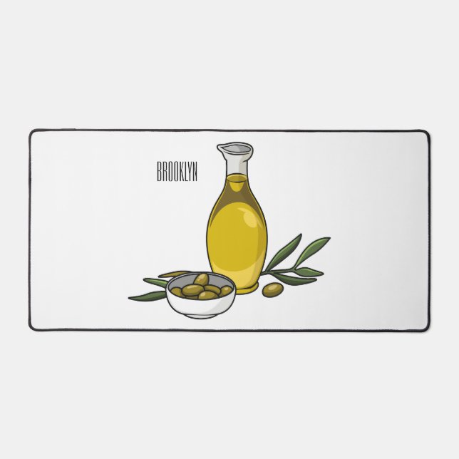Alfrombrillas De Escritorio Ilustracion personalizado de aceite de oliva (Anverso)