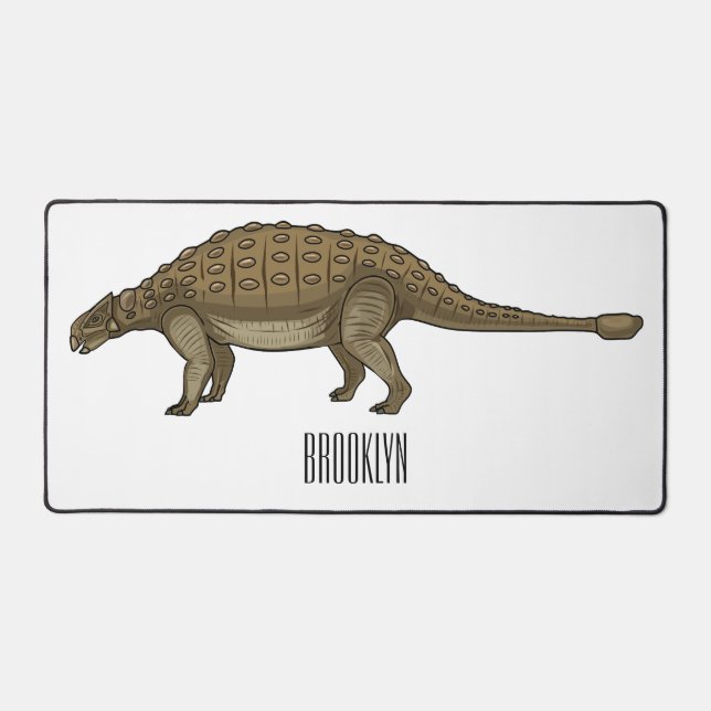 Alfrombrillas De Escritorio Ilustracion personalizado de Ankylosaurus (Anverso)