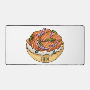 Alfrombrillas De Escritorio Ilustracion personalizado de bagel de Salmon
