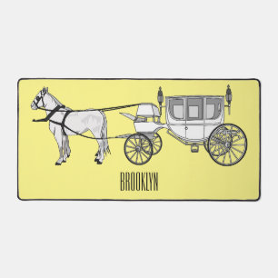 Alfrombrillas De Escritorio ilustracion personalizado de caballos y carruajes