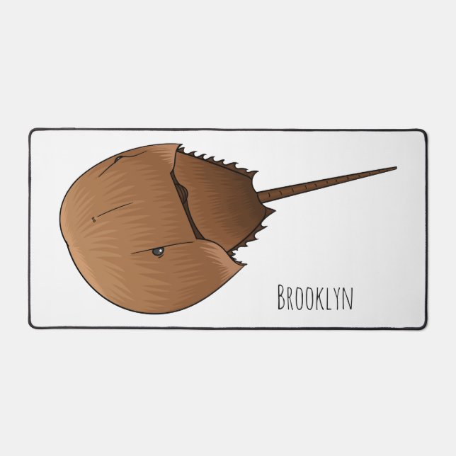 Alfrombrillas De Escritorio Ilustracion personalizado de cangrejo herradura (Anverso)