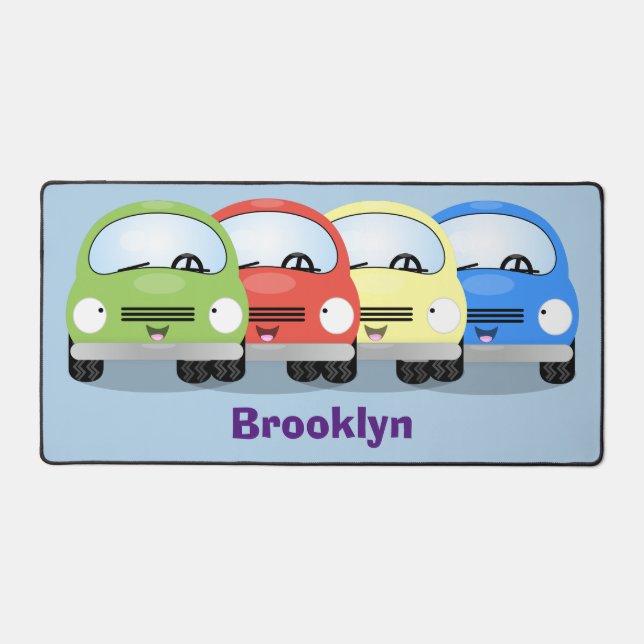 Alfrombrillas De Escritorio Ilustracion personalizado de coches Cute kawaii (Anverso)