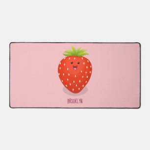 Alfrombrillas De Escritorio Ilustracion personalizado de fresa cute kawaii