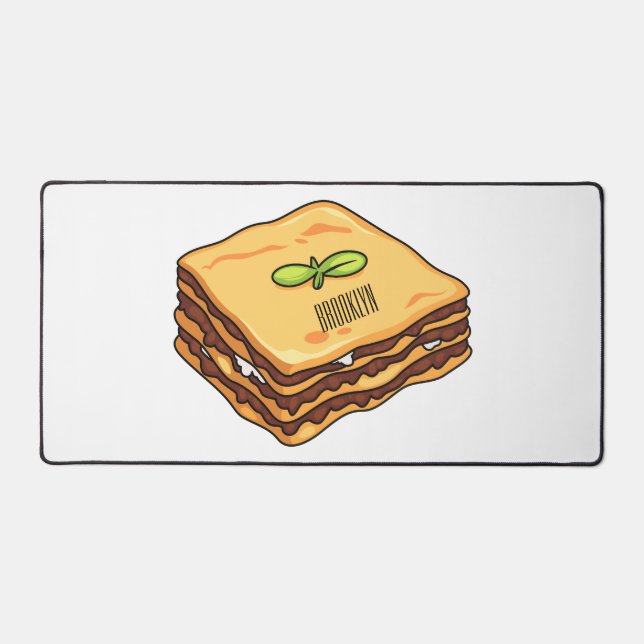 Alfrombrillas De Escritorio Ilustracion personalizado de Lasagna (Anverso)