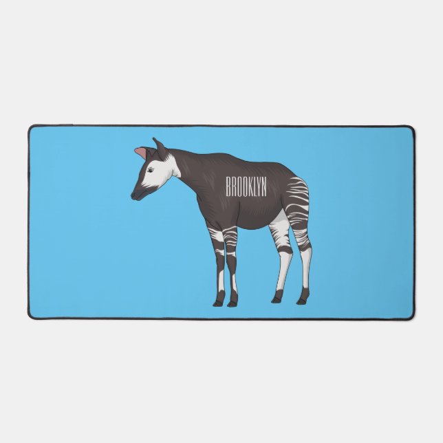 Alfrombrillas De Escritorio Ilustracion personalizado de Okapi (Anverso)