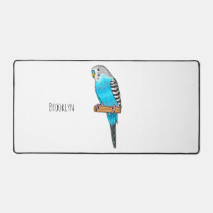 Alfrombrillas De Escritorio Ilustracion personalizado de pájaro budgerigar azu