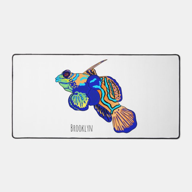 Alfrombrillas De Escritorio Ilustracion personalizado de peces mandarínicos (Anverso)
