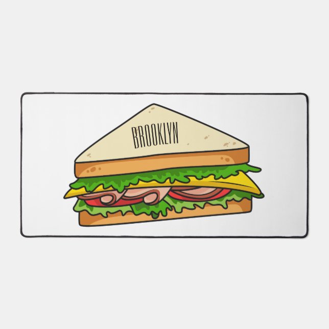 Alfrombrillas De Escritorio Ilustracion personalizado de sándwich (Anverso)