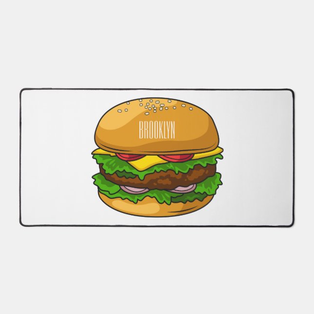 Alfrombrillas De Escritorio Ilustracion personalizado Hamburger (Anverso)