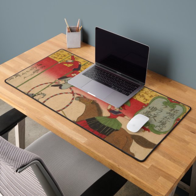 Alfrombrillas De Escritorio Impresión Triptych Muestra Circo En Yasukuni Jinja (Oficina 2)