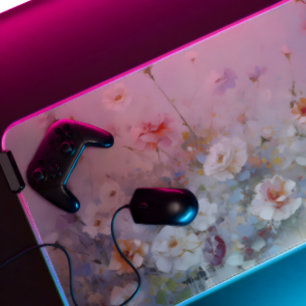 Alfrombrillas De Escritorio Impresionante Arte Floral - Vibrante Jardín Blooms