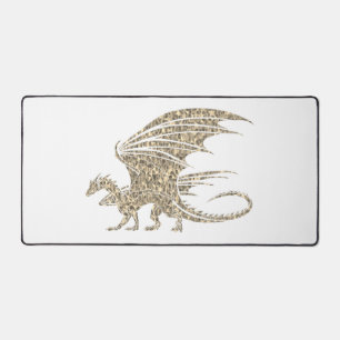 Alfrombrillas De Escritorio Impresionante dragón dorado de mosaico