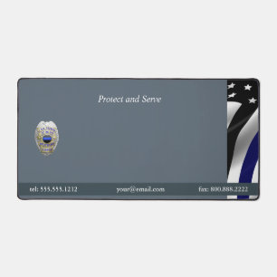 Alfrombrillas De Escritorio Insignia Thin Blue Line Hermano Guardián