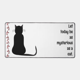 Alfrombrillas De Escritorio Inspirador de silueta de gato negro minimalista