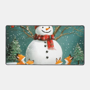 Alfrombrillas De Escritorio Invierno escarpado Snowman Fox Wonderland
