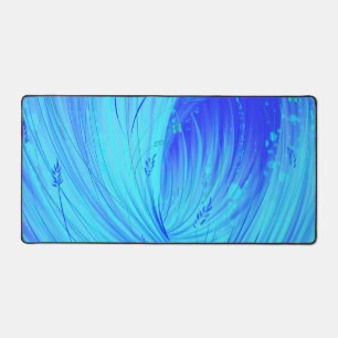 Alfrombrillas De Escritorio Jardín con encanto azul abstracto