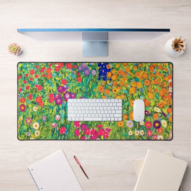Alfrombrillas De Escritorio Jardín de flores, Gustav Klimt (Oficina 1)