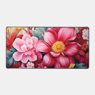 Alfrombrillas De Escritorio Jardín floral tropical rosa exótico