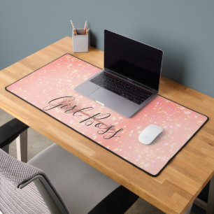 Alfrombrillas De Escritorio "Jefe Chica rosado Shimmery