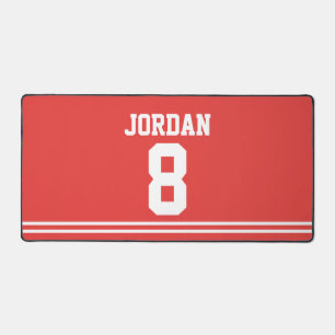 Alfrombrillas De Escritorio Jersey rojo de fútbol con número