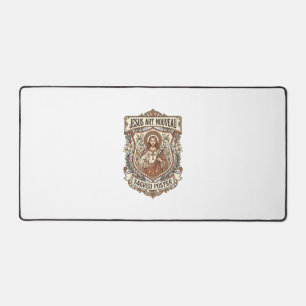 Alfrombrillas De Escritorio Jesús Art Nouveau Póster Sagrado Jesús Art Nouveau