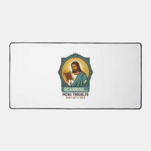 Alfrombrillas De Escritorio Jesús Código QR Borroso No Se Escanea Menú Humor T