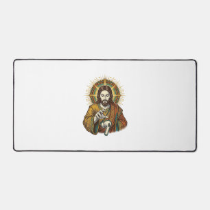 Alfrombrillas De Escritorio Jesús Dejó Caer Auricular Inalámbrico Debajo del E