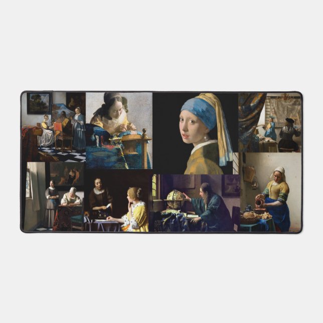 Alfrombrillas De Escritorio Johannes Vermeer - Masterpieces Patchwork (Anverso)