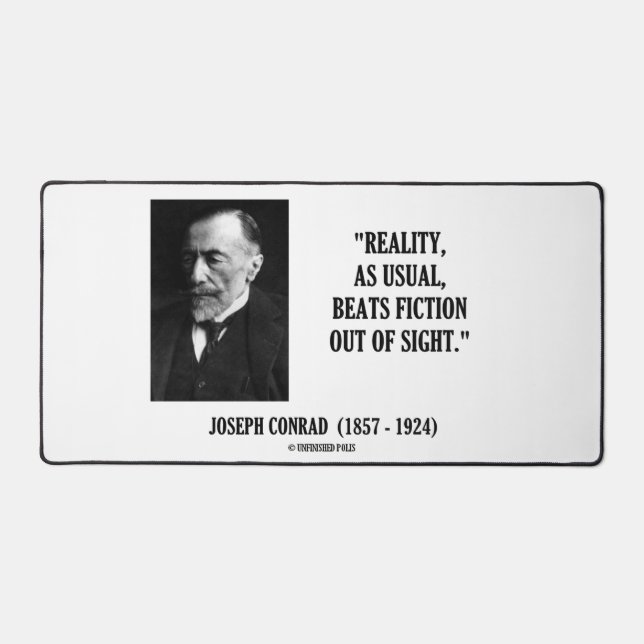 Alfrombrillas De Escritorio Joseph Conrad Reality As Usual Beats Fiction Quote (Anverso)
