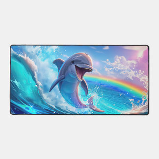 Alfrombrillas De Escritorio Joyful Dolphin Desk Mat