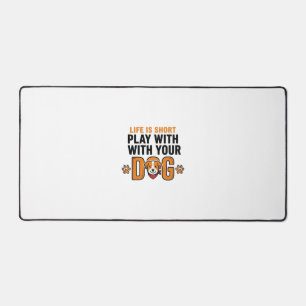 Alfrombrillas De Escritorio Juega Con Tu Perro Diseño De Grabado Divertido Vin