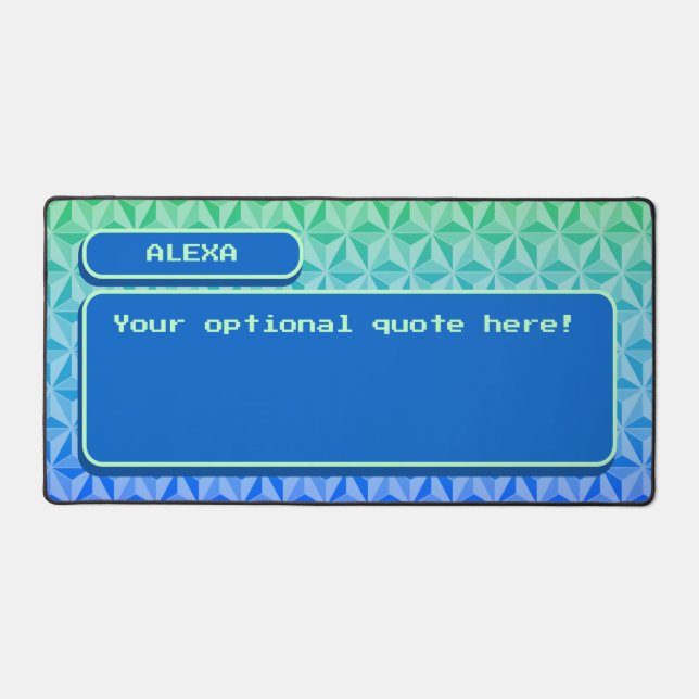 Alfrombrillas De Escritorio Juego retro Guay verde azul único (Anverso)