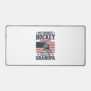 Alfrombrillas De Escritorio Jugador de Hockey Favorito Me Llama Abuelo Vintage