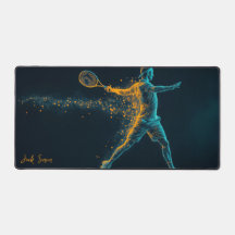 Jugador de Tenis Masculino Golpeando Pelota