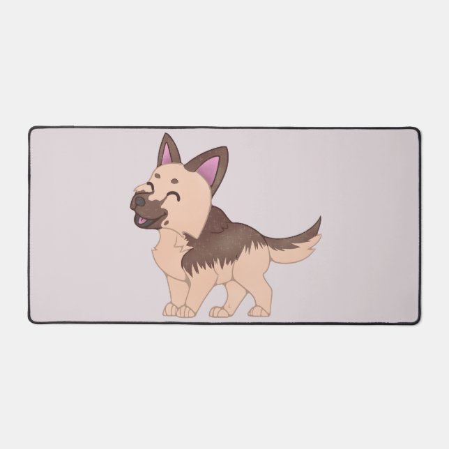 Alfrombrillas De Escritorio Kawaii German Shepherd Dog (Anverso)