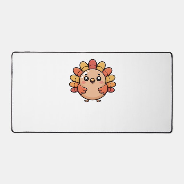 Alfrombrillas De Escritorio kawaii thanksending turkey camiseta sobredimension (Anverso)