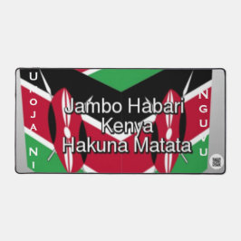 Alfrombrillas De Escritorio Kenya Flag Umoja ni Nguvu | Customizable Anti-Slip