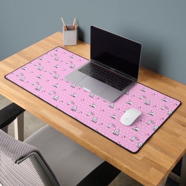 Alfrombrillas De Escritorio KiniArt Cupcake Westies Desk Mat (Oficina 2)