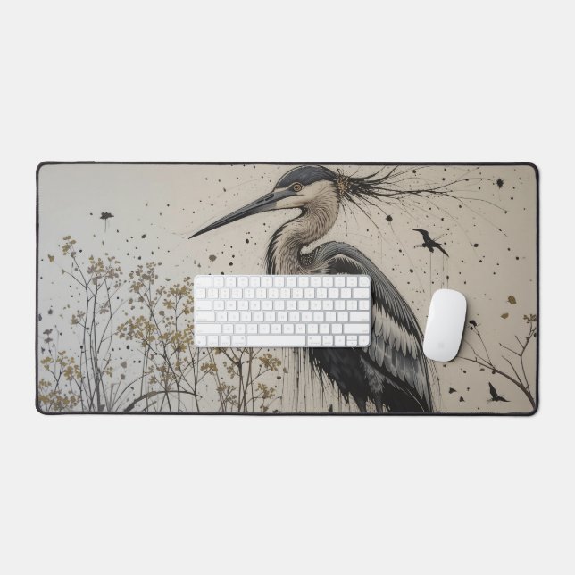 Alfrombrillas De Escritorio La elegancia de Heron (Teclado y ratón)