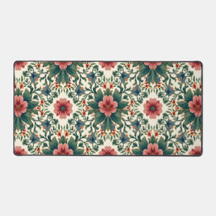 Alfrombrillas De Escritorio La magia de las flores boho - en tonos verdes y ro