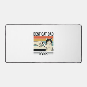 Alfrombrillas De Escritorio La Mejor Camiseta Retro de Puño de Gato para Papá