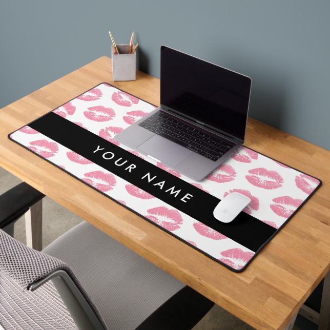 Alfrombrillas De Escritorio Labios rosados, besos, pintalabios, tu nombre, per (Oficina 2)
