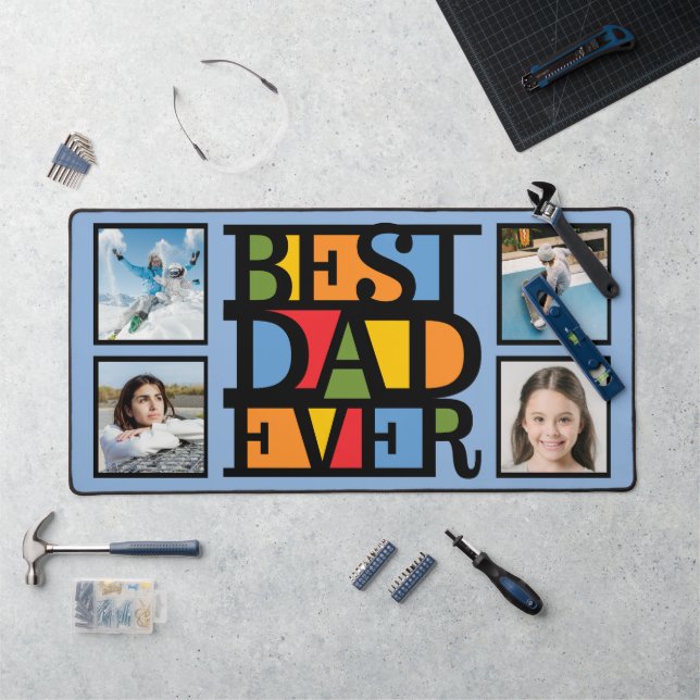 Alfrombrillas De Escritorio LAS 4 Fotos MEJOR PAPÁ DE TODOS (Puesto de trabajo)