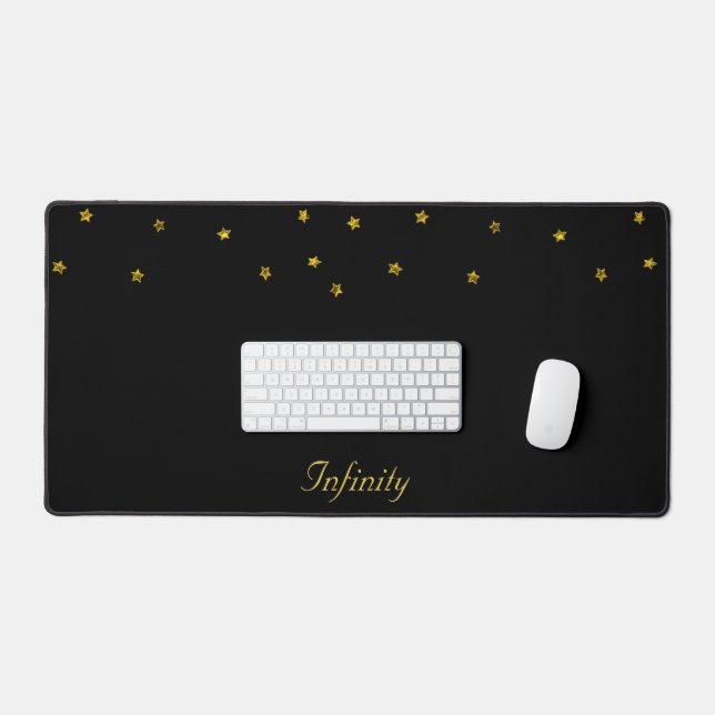 Alfrombrillas De Escritorio Las estrellas de oro en negro (Teclado y ratón)