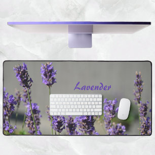 Alfrombrillas De Escritorio Lavanda herbal Gris floral fotográfico