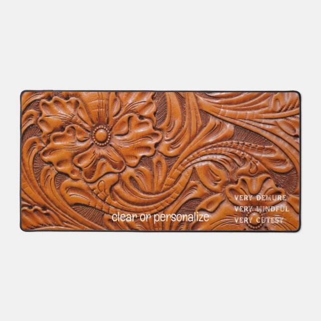 Alfrombrillas De Escritorio Leather-LOOK desk mat for office/dorm customizable (Anverso)