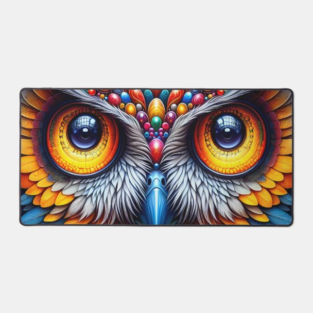 Alfrombrillas De Escritorio Lechuza colorida (Anverso)